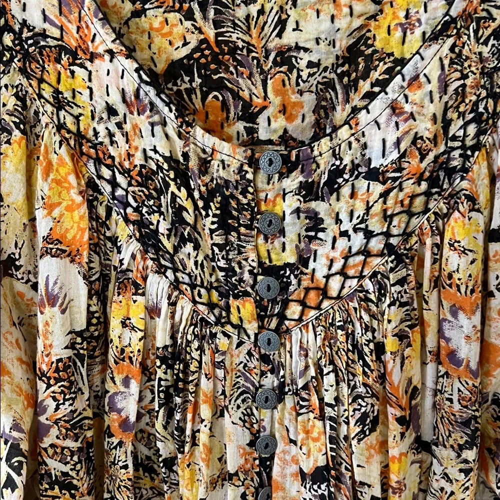 We The Free Floral Cool Meadow Peasant Blouse - Picture 2 of 9